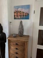 Zilveren vaas verchroomd met rozen incl. waxinelichthouder, Ophalen, Overige materialen, Overige kleuren, Zo goed als nieuw