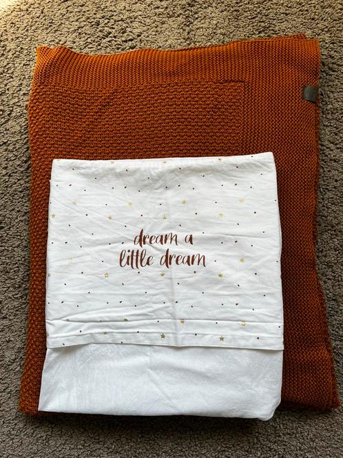 Laken en warme deken roestkleur maat ledikant Prenatal, Kinderen en Baby's, Dekens, Slaapzakjes en Inbakerproducten, Zo goed als nieuw