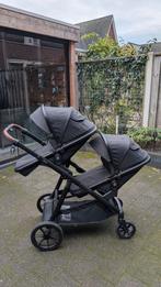 Qute Q Twin Duowagen - Ideaal voor Tweelingen!, Zo goed als nieuw, Combiwagen, Verstelbare duwstang, Ophalen