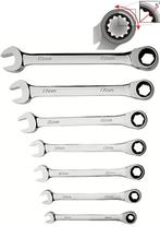 Steek Ring Ratel Sleutelset (7 delig), Verzenden