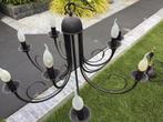 Zwarte kroonluchters, Tuin en Terras, Buitenverlichting, Gebruikt, Staal, Minder dan 50 watt, Ophalen of Verzenden