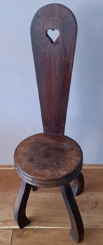 Brutalist design eikenhouten kruk jaren ’50, Ophalen of Verzenden