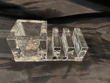 Design Persglazen iced pennenhouder en Brievenstandaard beschikbaar voor biedingen