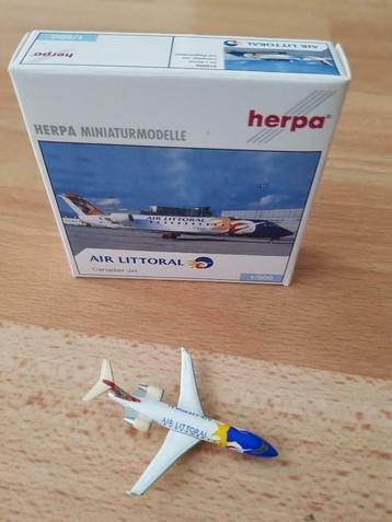 Herpa vliegtuig model 1:500 Air Littoral Canadair Jet F-GPTK beschikbaar voor biedingen