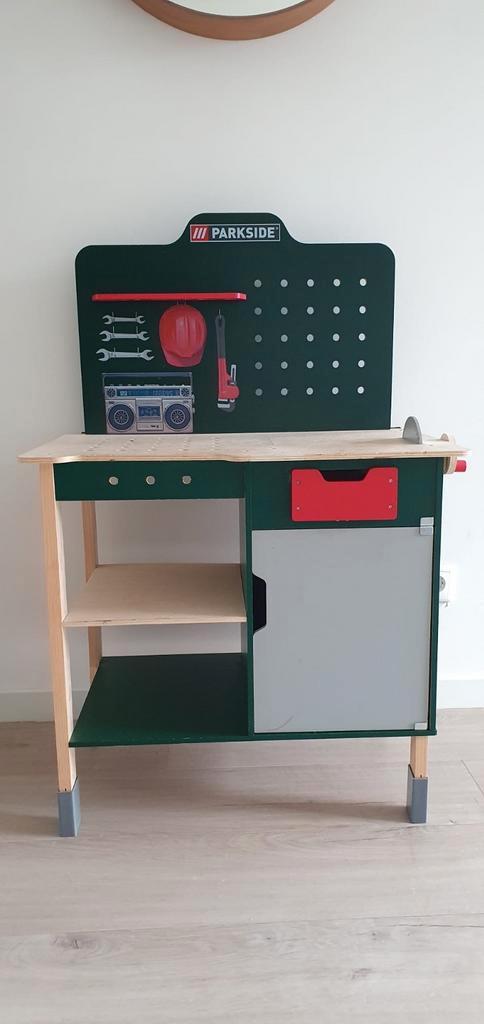 Lidl Playtive  houten speelwerkbank, Kinderen en Baby's, Speelgoed | Speelkeukens, Gebruikt, Hout, Ophalen
