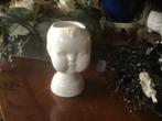 Schattige vintage baby hoofd vaas, Wit, Aardewerk of Porselein, Ophalen of Verzenden, Zo goed als nieuw