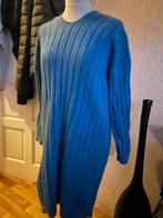 Blauwe Gebreide trui met  Capuchon, Maat 38/40 (M), Blauw, Ophalen of Verzenden, Zo goed als nieuw