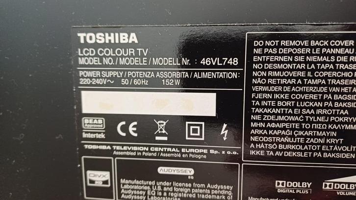 Toshiba TV, Audio, Tv en Foto, Televisies, Gebruikt, LCD, 100 cm of meer, Full HD (1080p), Toshiba, 100 Hz, Ophalen
