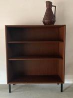 Midcentury vintage teak (boeken)kastje, Ophalen, Gebruikt, 100 tot 150 cm, 50 tot 100 cm