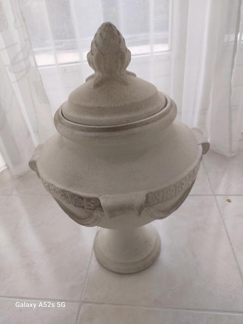 Grieks/Romeinse kruiken/vazen, Huis en Inrichting, Woonaccessoires | Vazen, Zo goed als nieuw, Wit, 50 tot 75 cm, Aardewerk of Porselein