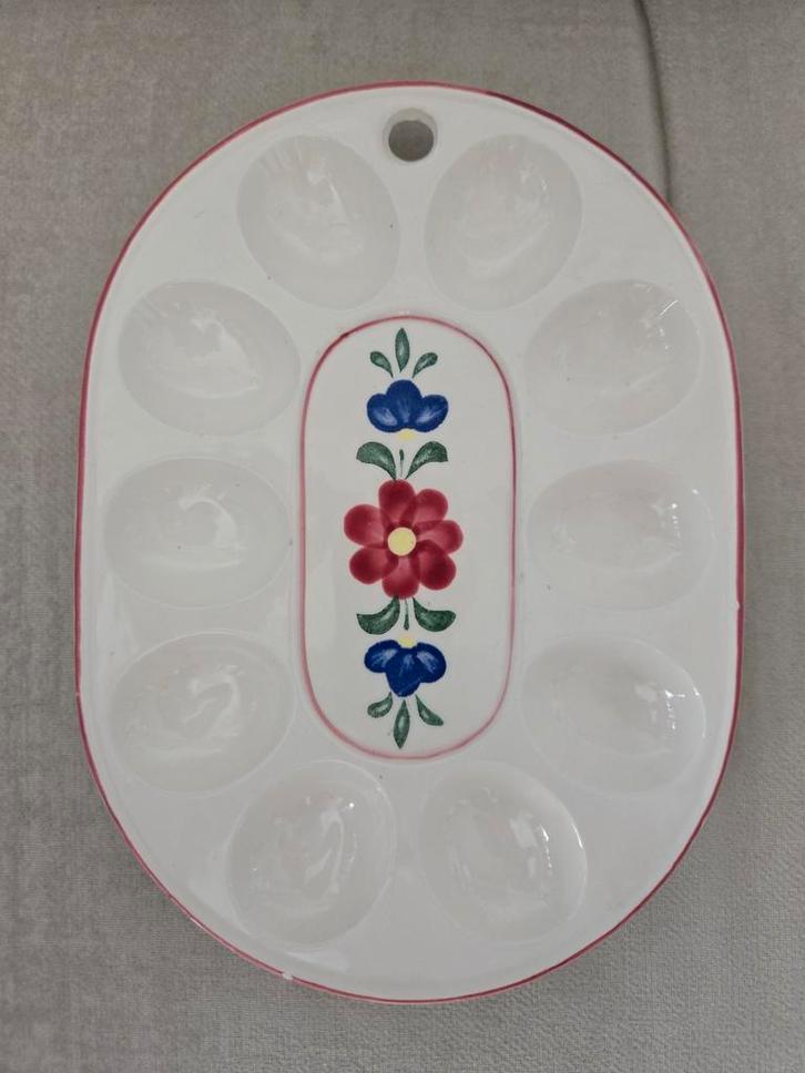 Boerenbont Eierschaal voor 10 eieren, Antiek en Kunst, Antiek | Keukenbenodigdheden, Ophalen of Verzenden