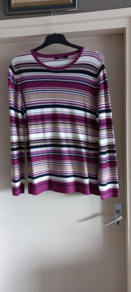 Gestreept shirt Clarina - Maat 46, Kleding | Dames, Truien en Vesten, Zo goed als nieuw, Maat 46/48 (XL) of groter, Paars, Ophalen of Verzenden