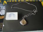 oude vintage dames ketting horloge COMMODOOR, Sieraden, Tassen en Uiterlijk, Overige merken, Staal, Zakhorloge, Staal