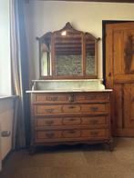 Antieke Commode met Spiegel en Marmeren Blad, Ophalen