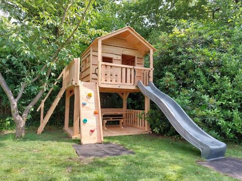 BOOMHUT PALEIS speeltoren speelhuis klimtoren speeltoestel, Kinderen en Baby's, Speelgoed | Buiten | Speeltoestellen, Nieuw, Brandweerpaal
