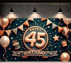 Vlag 45 jaar jarig 110 x 180, Ophalen of Verzenden, Nieuw, Versiering, Verjaardag