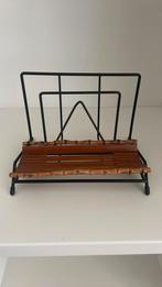 Brievenhouder Zwart Metaal  Bamboe Mid-Century Vintage, Ophalen of Verzenden