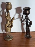 Twee Afrikaanse bronzen beelden., Ophalen of Verzenden