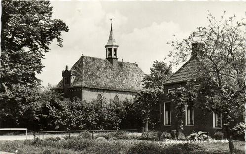 Groeten uit Nieuw Scheemda - ongelopen, Verzamelen, Ansichtkaarten | Nederland, Ongelopen, Overijssel, 1920 tot 1940, Ophalen of Verzenden