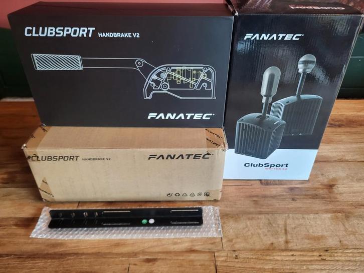 Fanatec ClubSport v1.5 SQ Shifter + Loadcell Handbrake v2, Computers en Software, Joysticks, Zo goed als nieuw, Ophalen of Verzenden