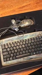Vintage verzilverd toetsenbord en muis zelf poetsen!, Ophalen of Verzenden