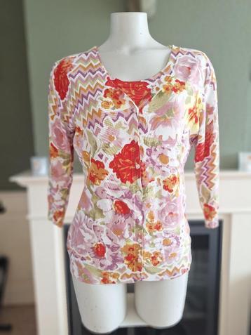 Leo Guy vest Lila oud roze groen rood bloemen combi 4 42 beschikbaar voor biedingen
