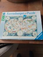 Ravensburger puzzel WERELDKAART., Gebruikt, Ophalen of Verzenden