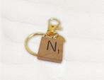 Dome’s Design: Scrabble Bag Charm/sleutelhanger (N – goud), Ophalen of Verzenden, Nieuw, Merk