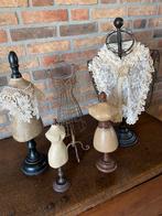 Brocante set houten/ijzeren kleine paspoppen, Ophalen of Verzenden