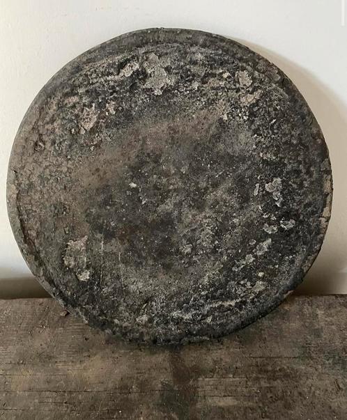 Antiek dienblad/ plateau van speksteen, Huis en Inrichting, Woonaccessoires | Dienbladen, Nieuw, Hout, Rond, Ophalen of Verzenden