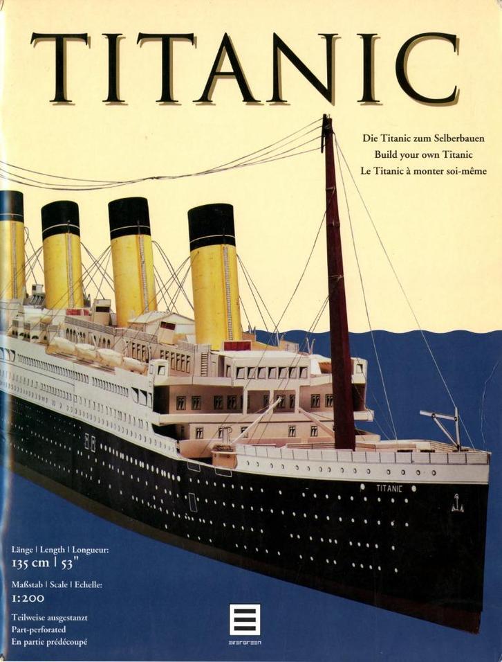 Titanic Bouwplaat, Hobby en Vrije tijd, Modelbouw | Boten en Schepen, Zo goed als nieuw, 1:200 of kleiner, Overige merken, Ophalen of Verzenden