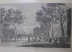 Gravure P.C. la Fargue DEN HAAG Gezicht vanaf de Kneuterdijk, Ophalen of Verzenden