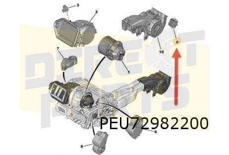 Peugeot 508 (2/11-9/18) kachelmodule achter (bij automatisch, Auto-onderdelen, Airco en Verwarming, Peugeot, Nieuw, Ophalen of Verzenden