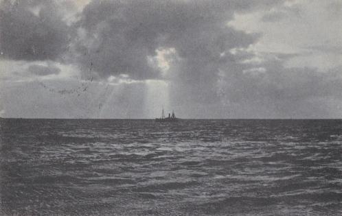 boot op zee 1907 tekst/zegel, Verzamelen, Ansichtkaarten | Nederland, Noord-Holland, 1960 tot 1980, Ophalen of Verzenden