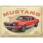 Ford Mustang gt 1967 relief reclamebord van metaal wandbord, Verzamelen, Automerken, Motoren en Formule 1, Nieuw, Ophalen of Verzenden
