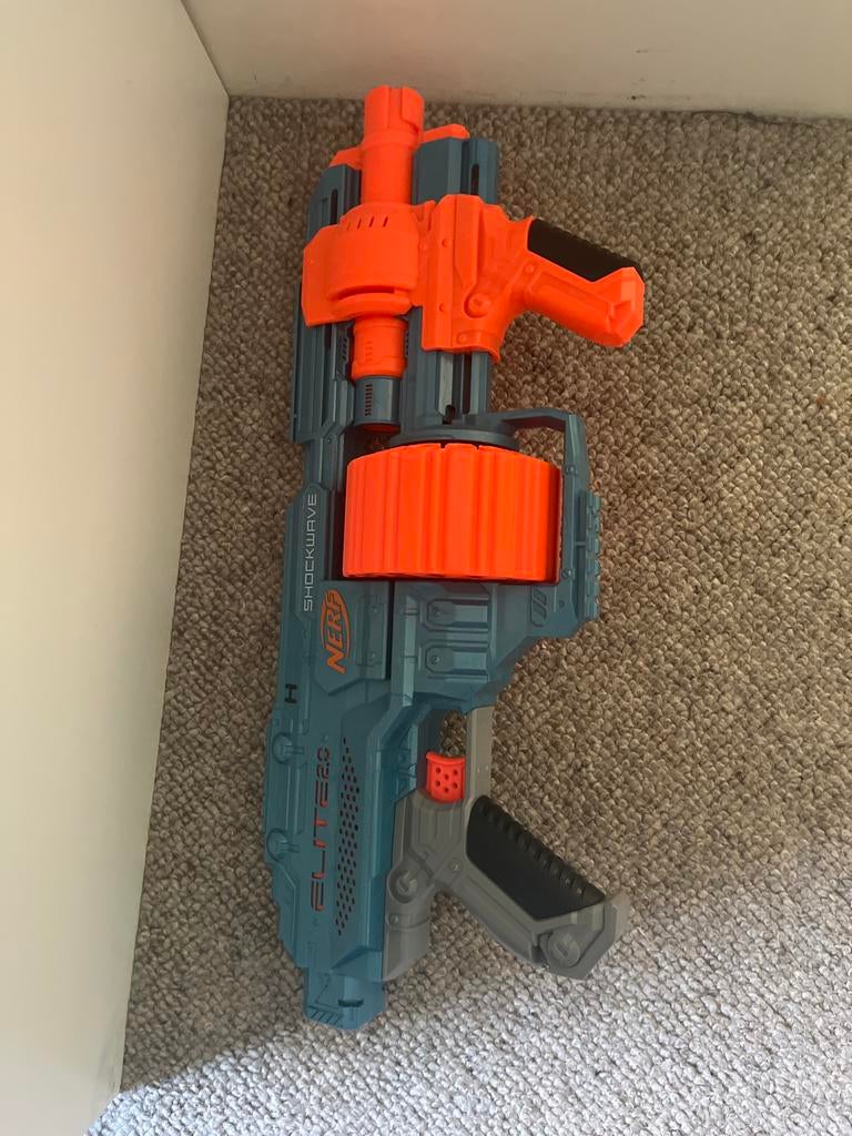 Nerf Elite 2.0 Shockwave RD-15 Blaster, Ophalen of Verzenden, Zo goed als nieuw, Jongen of Meisje