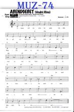 Muz74 bladmuziek super song Abendgebet ( Andre Rieu ), Muziek en Instrumenten, Bladmuziek, Gebruikt, Verzenden, Keyboard, Artiest of Componist