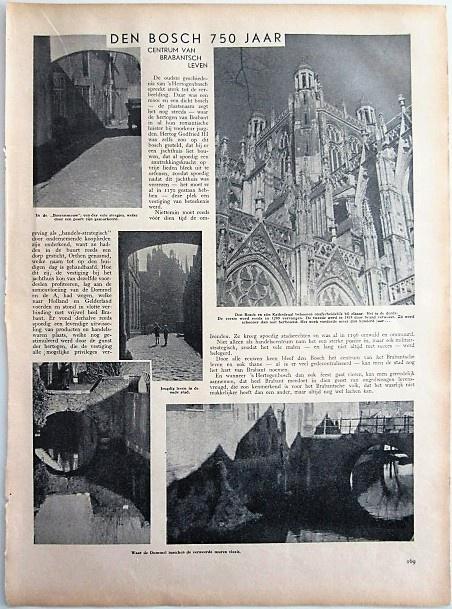Den Bosch 750 jaar - artikel uit 1935 - 's-Hertogenbosch, Verzamelen, Tijdschriften, Kranten en Knipsels, Knipsel(s), 1920 tot 1940