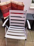 Tuinstoelen 4 stuks zgan. stapelbaar incl kussens, Ophalen of Verzenden, Zo goed als nieuw, Metaal, Stapelbaar