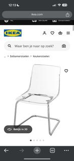 2x Tobias eetkamer stoelen transparant Ikea, Ophalen, Zo goed als nieuw, Twee