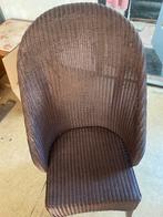 6 x rotan stoelen met blauw wit zit kussentje, Ophalen, Gebruikt, Bruin, Riet of Rotan