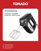 Tomado THM3001B Handmixer nieuw in doos, Minder dan 1 liter, Ophalen of Verzenden, Nieuw, 3 snelheden of meer