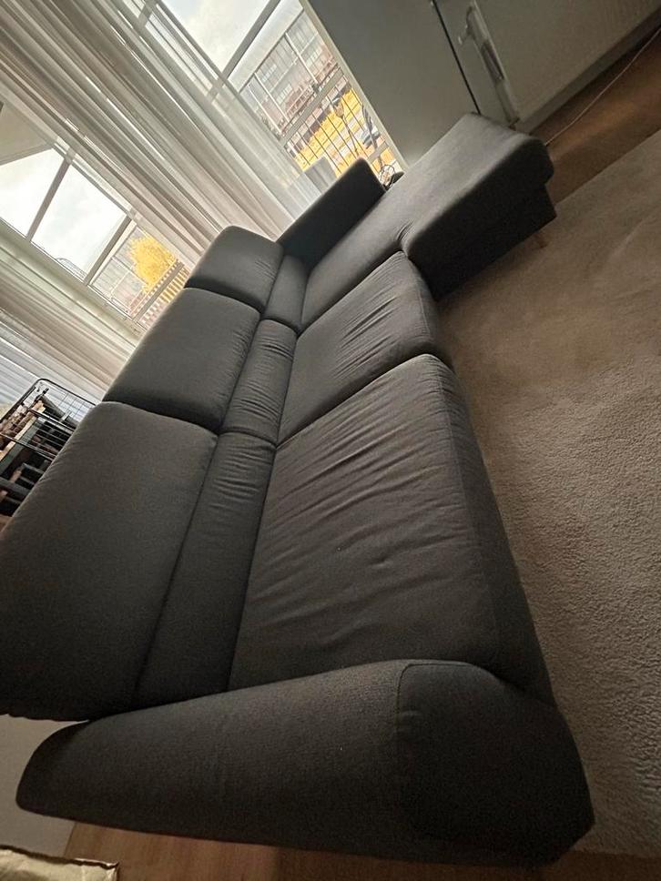 IKEA Hoekbank - Zwart - Gebruikt, Huis en Inrichting, Banken | Bankstellen, Gebruikt, Hoekbank, Vierpersoons of meer, Stof, Ophalen