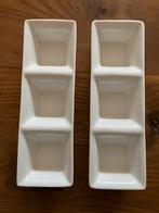 Twee serveerschaaltjes, wit. kerstdiner., Huis en Inrichting, Keuken | Servies, Ophalen, Zo goed als nieuw, Overige stijlen, Overige typen