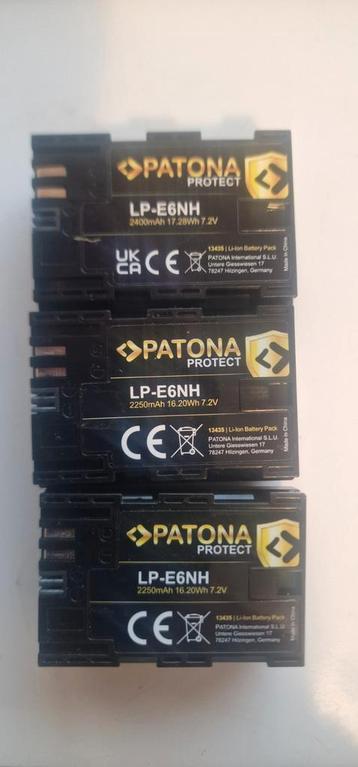3 Patona Protect LP-E6NH Accu - Hoge Capaciteit beschikbaar voor biedingen