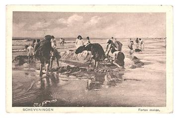 991121 Scheveningen 1923 ZH Forten maken Gelopen met zegel beschikbaar voor biedingen
