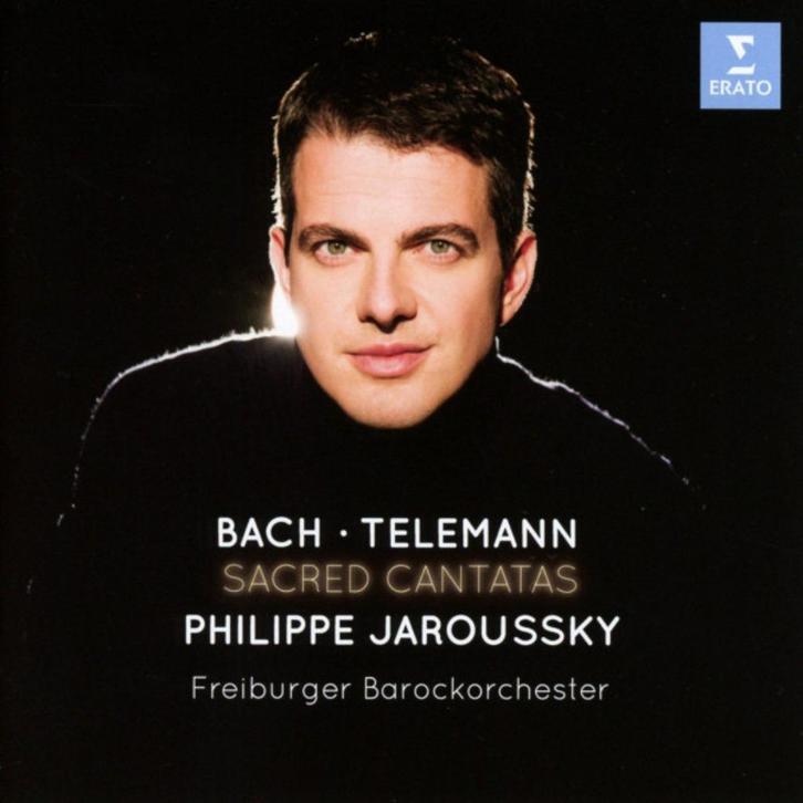 BACH TELEMANN Sacred cantatas CD & DVD JAROUSSKY ERATO, Cd's en Dvd's, Cd's | Klassiek, Gebruikt, Vocaal, Barok, Met libretto