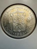 Gulden 1924 Wilhelmina, Postzegels en Munten, Munten | Nederland, Ophalen, 1 gulden, Zilver, Koningin Wilhelmina