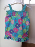 maat 104  Groene overgooier kort jurkje met bloemen, C&A, Meisje, Ophalen of Verzenden, Zo goed als nieuw