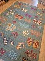 Handgeweven oosterse wollen kelim 296x201, Huis en Inrichting, Info@SlatsAntiek.nl, Crème, Vof Slats Antiek, Ophalen of Verzenden